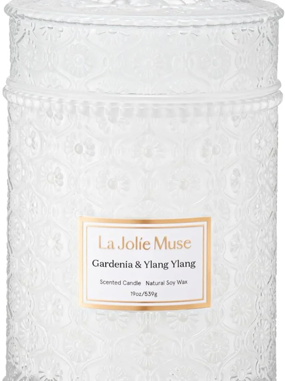 LA JOLIE MUSE Gardenia & Ylang Ylang Soy Candle 19 oz Brand New in Box NIB